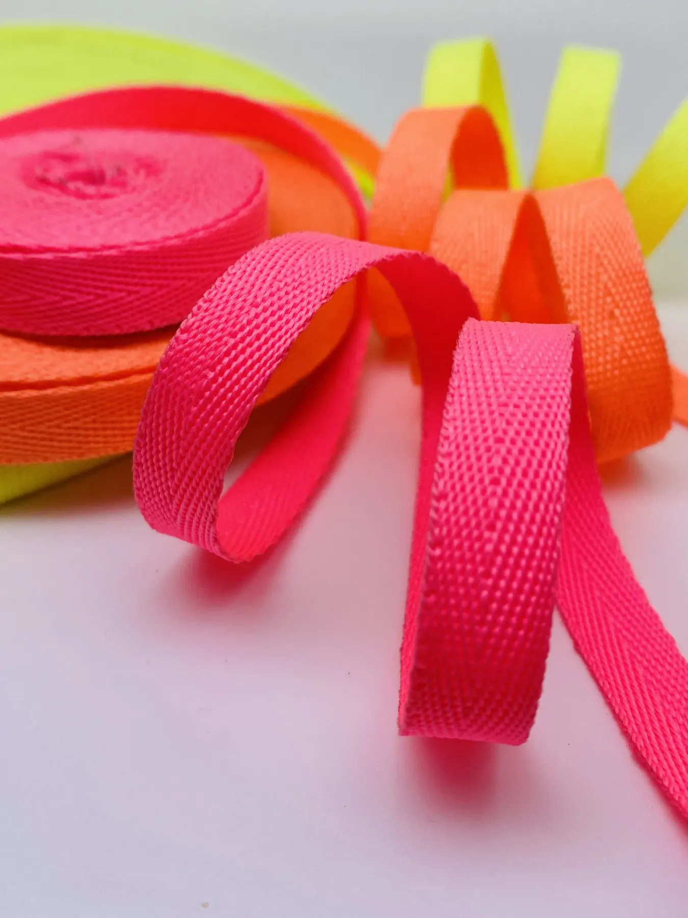 Polyester Webbing Tape No 6 photographed at the Weiye Webbing studio