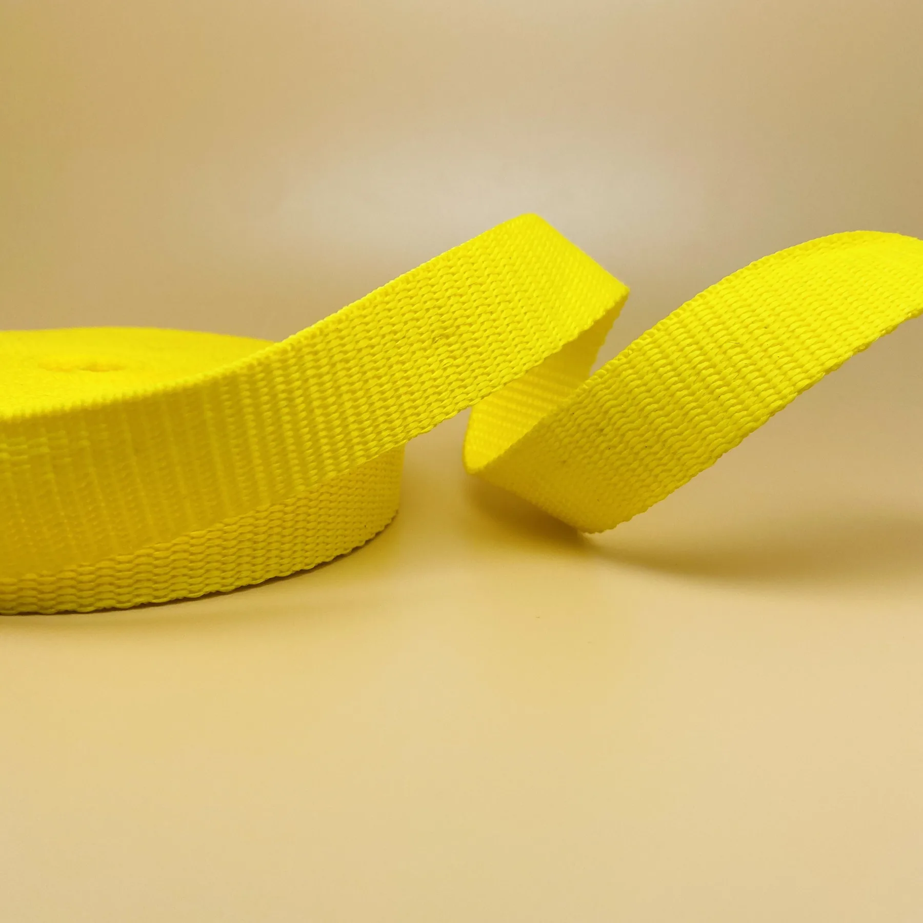 Polypropylene Webbing Tape No 14 photographed at the Weiye Webbing studio