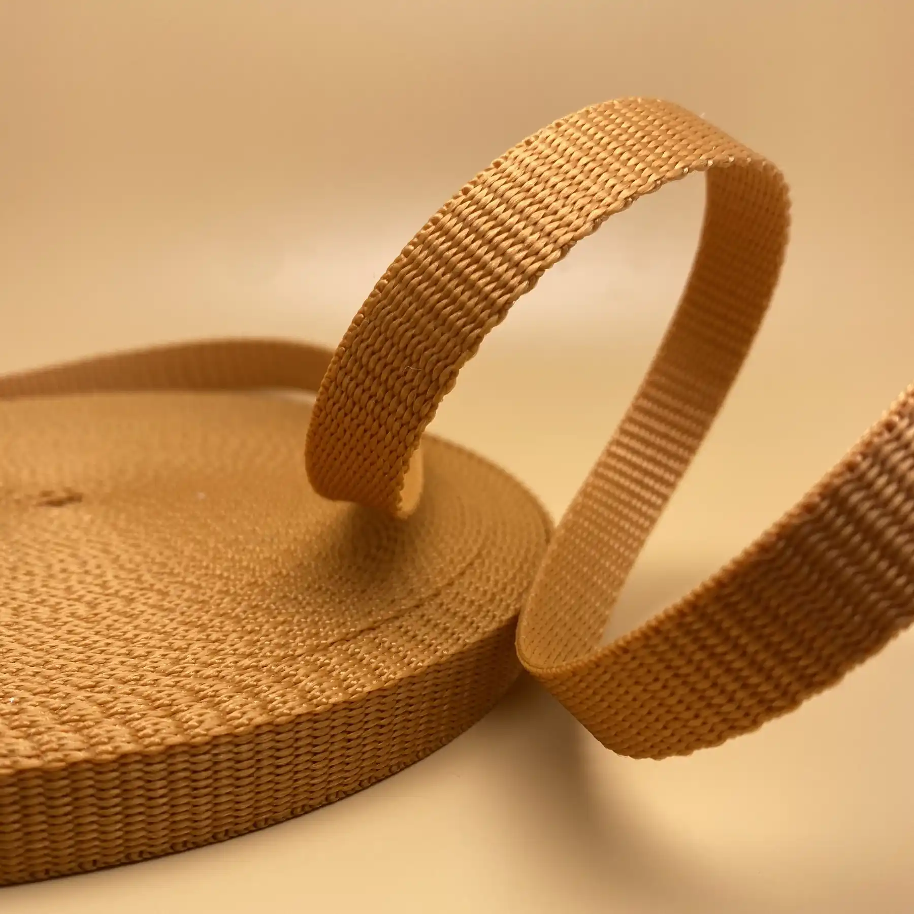 Polypropylene Webbing Tape No 5 photographed at the Weiye Webbing studio