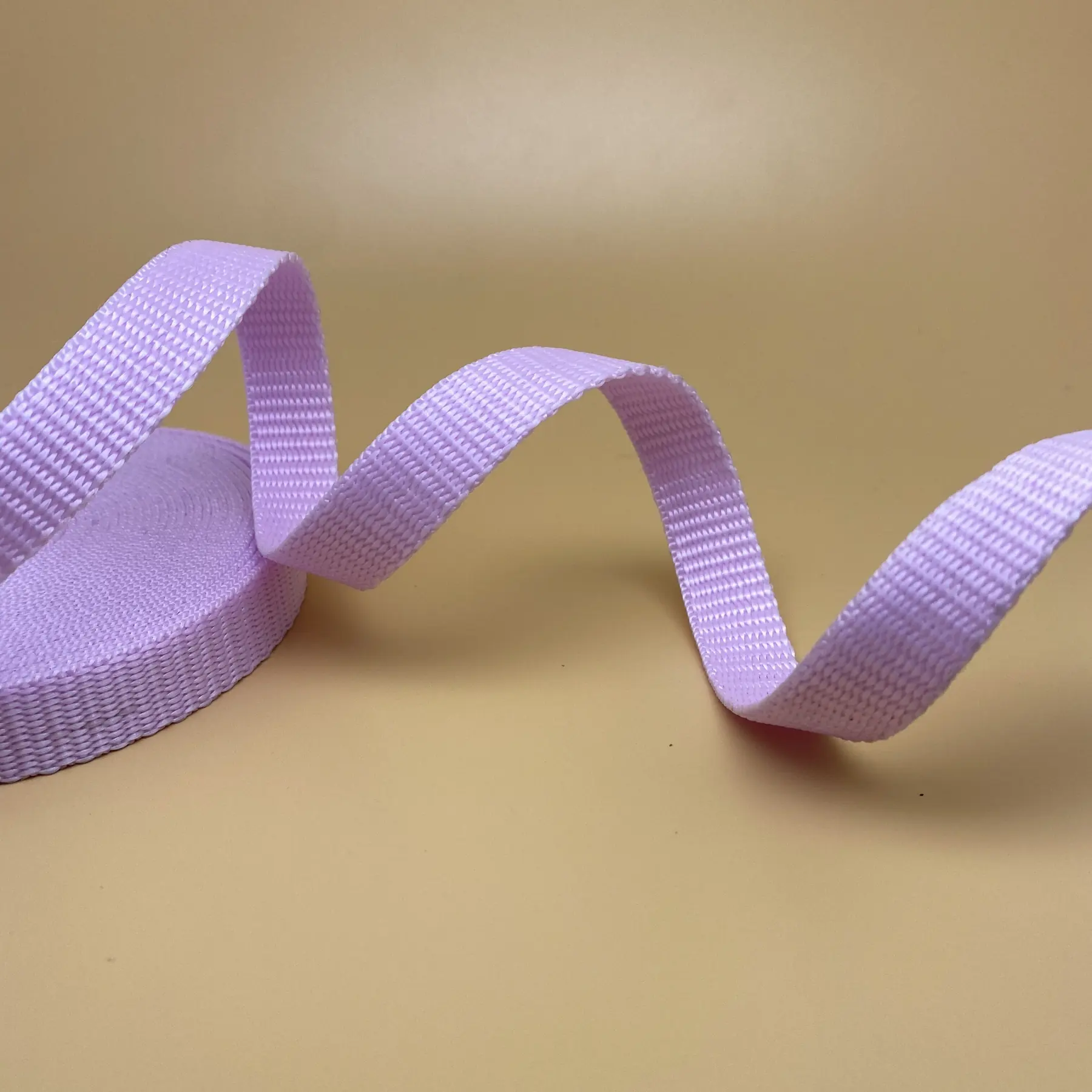 Polypropylene Webbing Tape No 8 photographed at the Weiye Webbing studio
