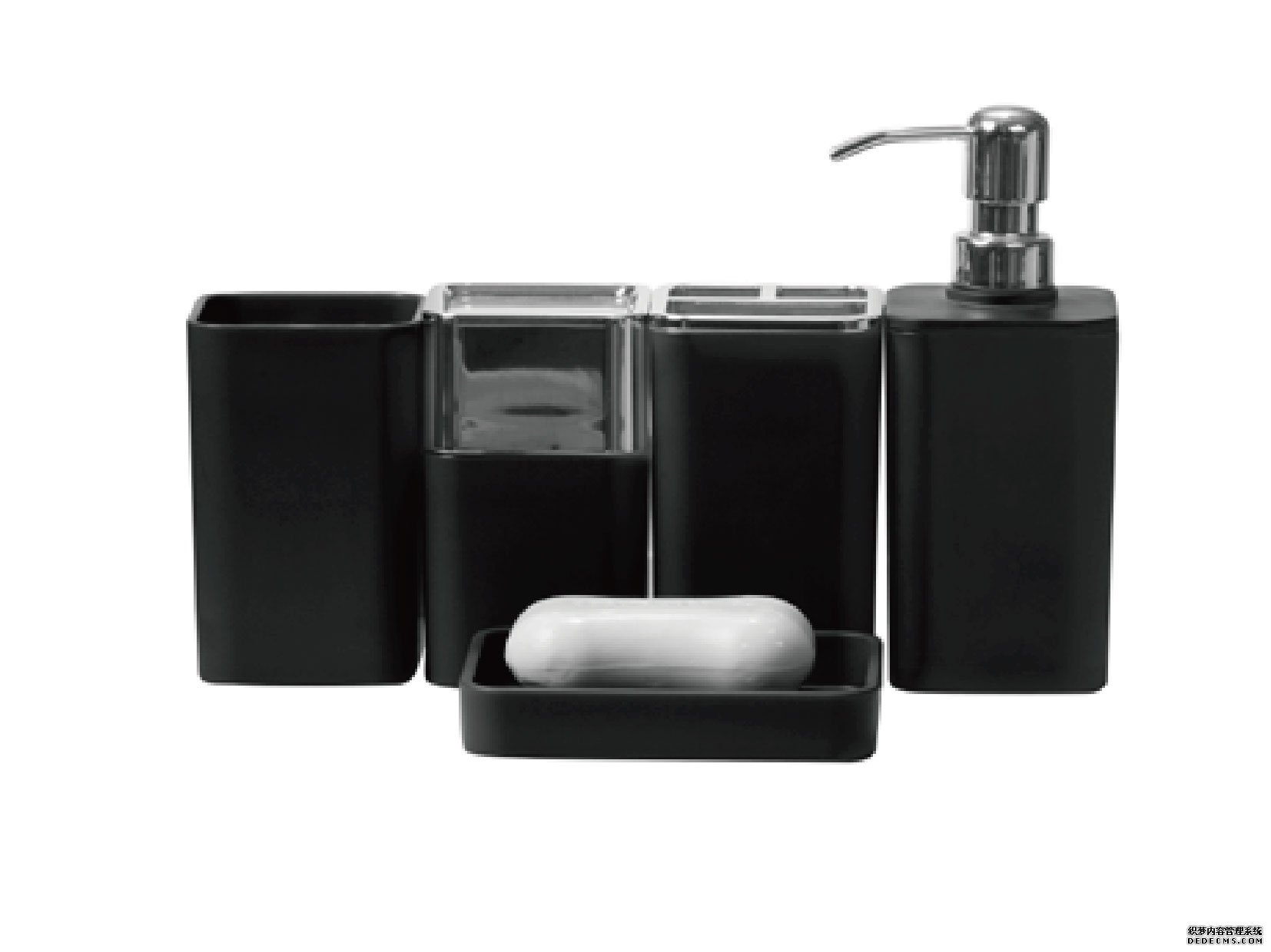 Square bath set of 5 view 2