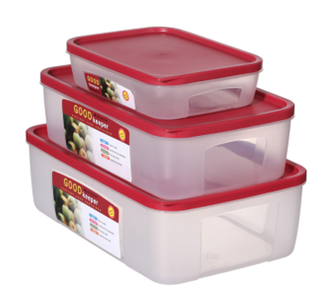 Plastic container set of 3