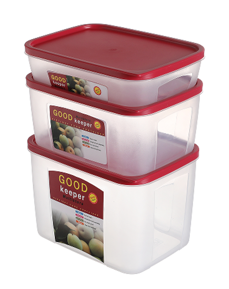Plastic container Set of 3 view 2