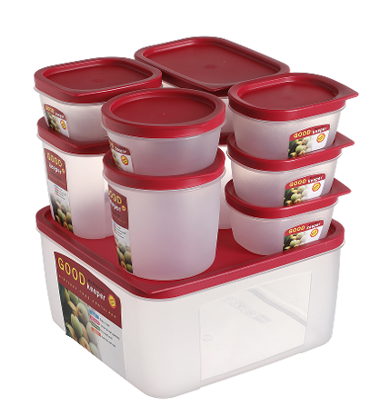 Rectangular glass food container view 2