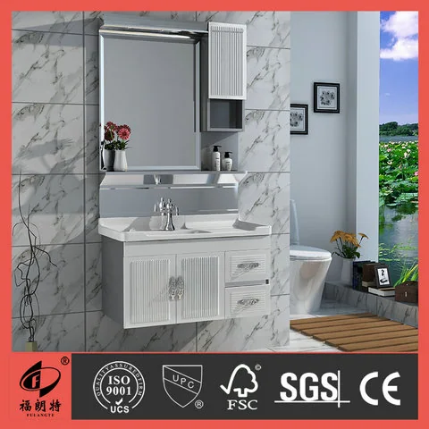 T-6651 - Single Sink Luxury Stainless Steel Bathroom Cabinet T-6651