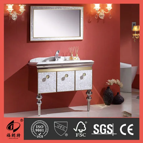 T-6614 - Top Grade Floor Mounted Standing Stainless Steel Bathroom Vanity T-6614