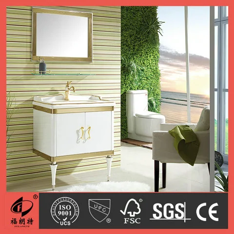 T-6639 - Modern White color commercial stainless steel bathroom cabinet T-6639