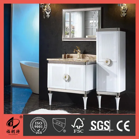 T-6628 - 304 Luxurious Stainless steel bathroom cabinet with side cabinet T-6628
