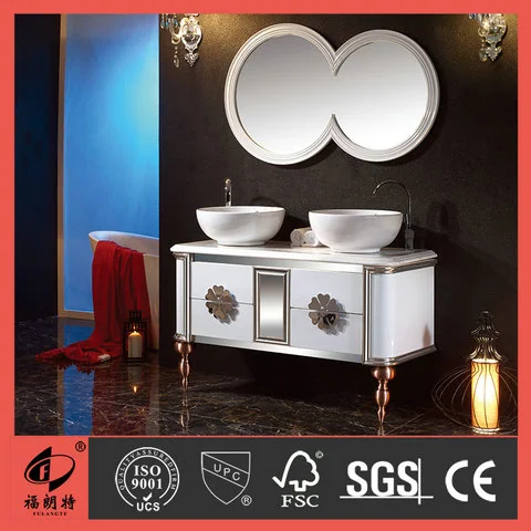 T-6624 - Waterproof country style stainless steel bathroom cabinet T-6624