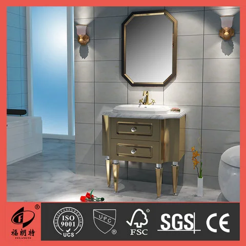 T-6629 - 800MM Natual Marble Top stainless steel bathroom vanity T-6629