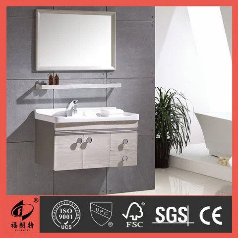 T-6107 - Hotel wall hanging antique bathroom wash basin mirror cabinet T-6107