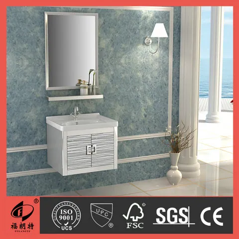 T-6117-3 Stainless Steel Bathroom Cabinet by Well Bath