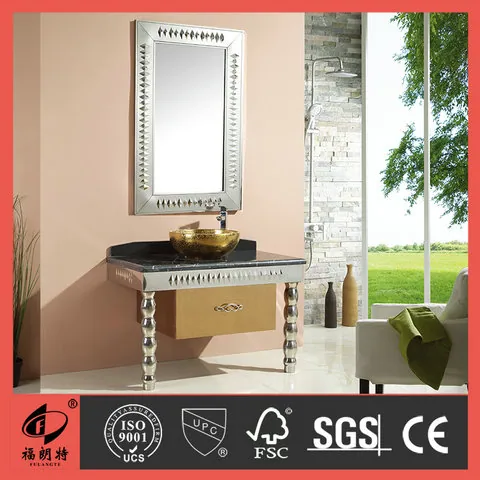 T-6643 Stainless Steel Bathroom Cabinet by Well Bath