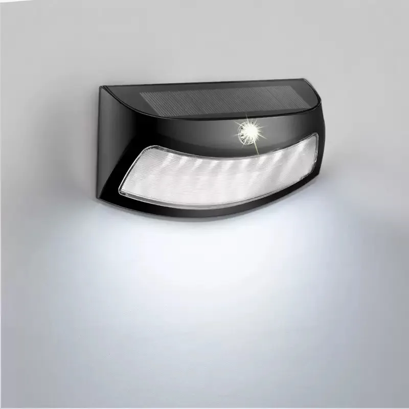 smiley solar garden wall light