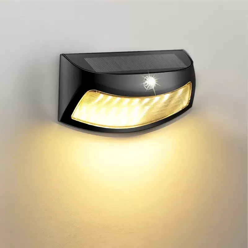 smiley solar garden wall light