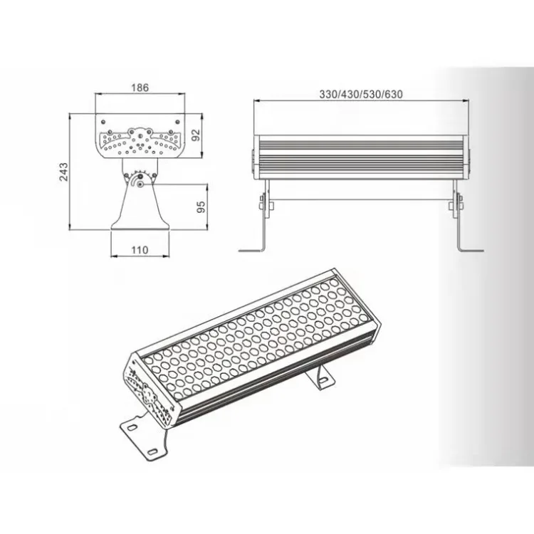LED wall washer projection lamp W186