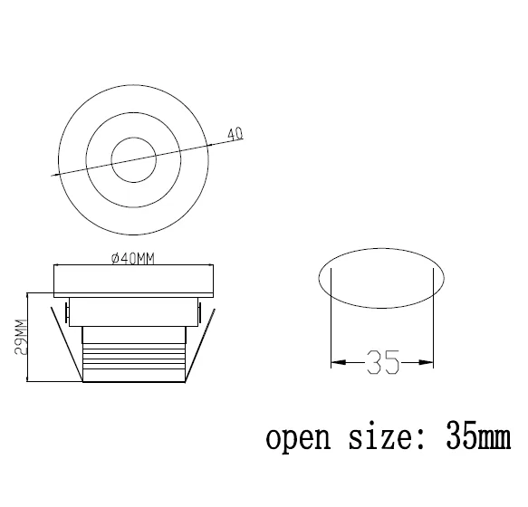 Recessed Anti-glare COB Downlight 3W