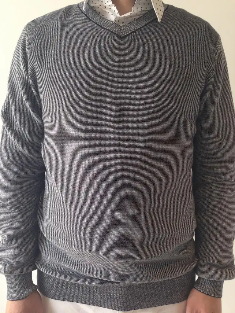 125KAC001 men's knitted sweater in 100% cotton