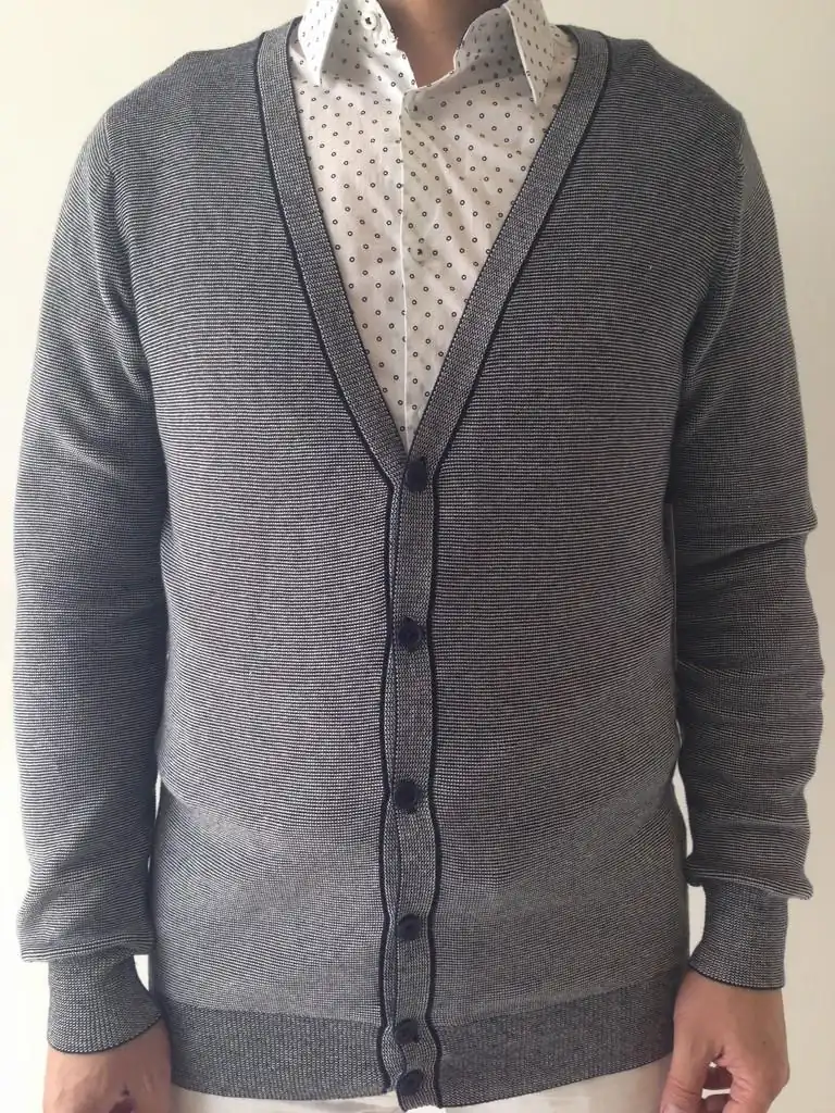 125SAC001 men's knitted sweater in 100% cotton