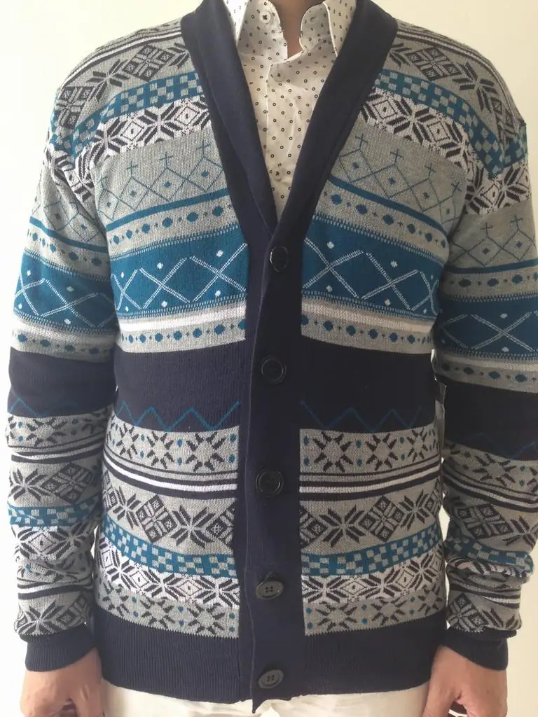 PL4293 men's knitted sweater in 95% polyester, 5% cotton