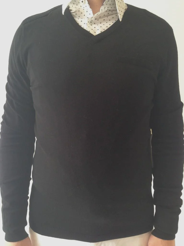 WT2880 men's knitted sweater in 80% viscose, 20% nylon