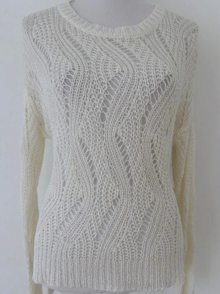 WT2941 women's knitted sweater in 100% cotton