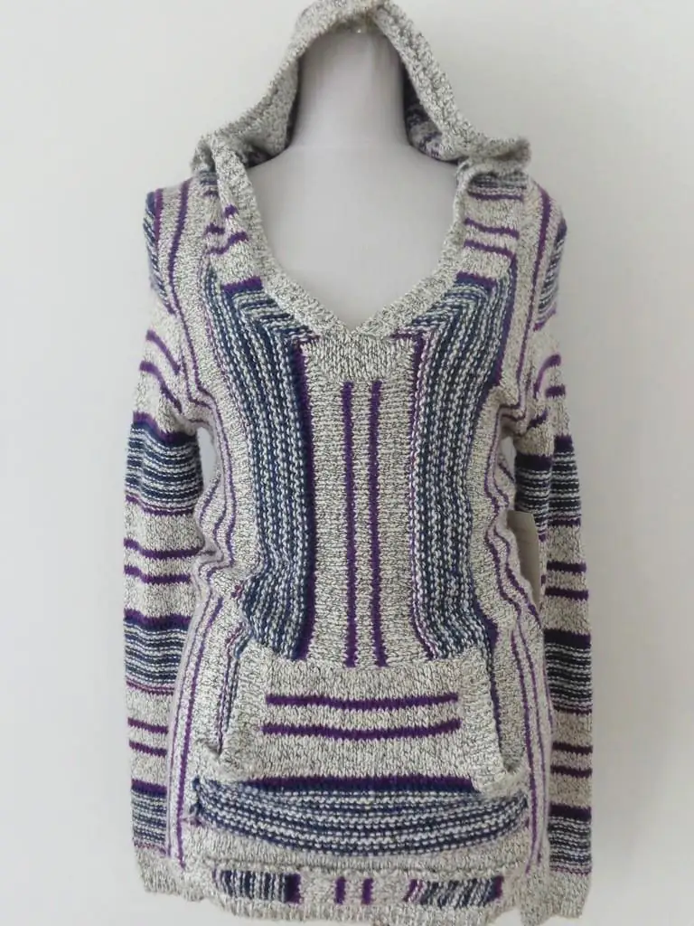WT3118 men's knitted sweater in 70% acrylic, 20% nylon, 10% cotton