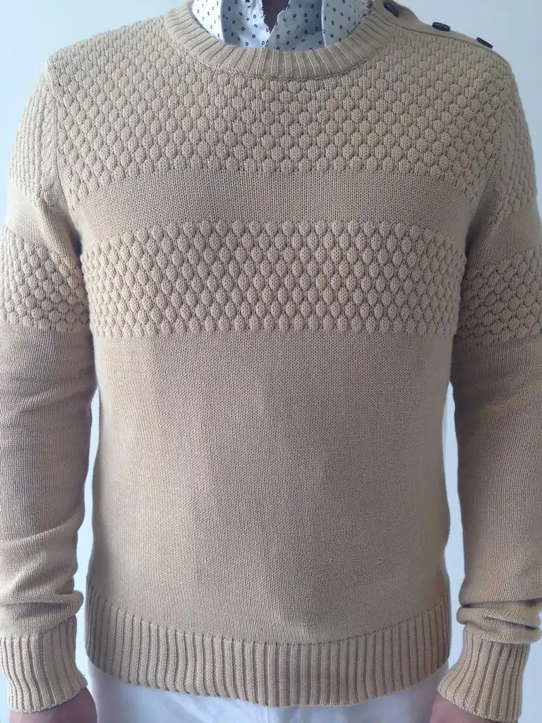 WT3177 men's knitted sweater in 100% acrylic