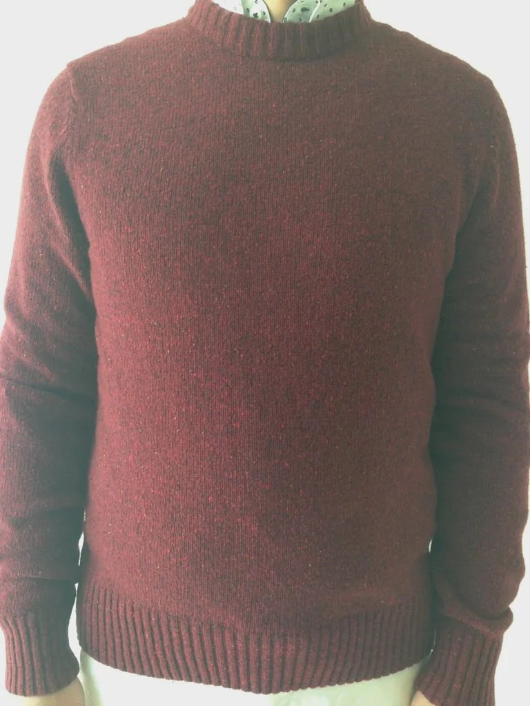 WT3182 men's knitted sweater in 95% acrylic, 5% wool