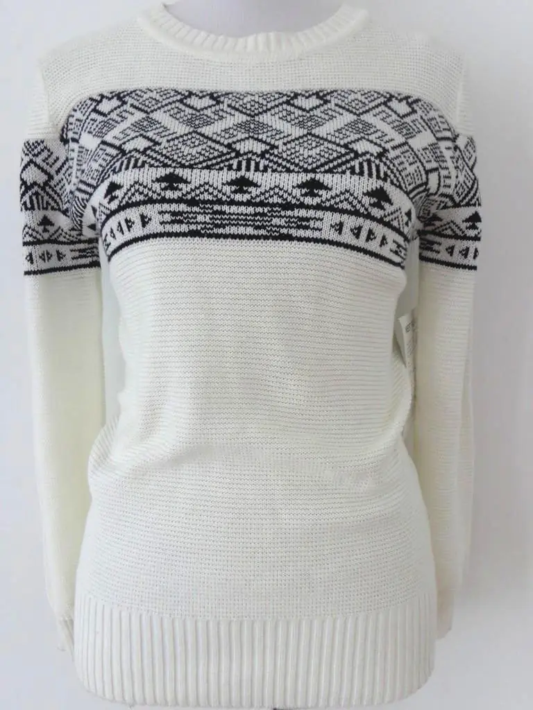 WT3236 women's knitted sweater in 100% cotton