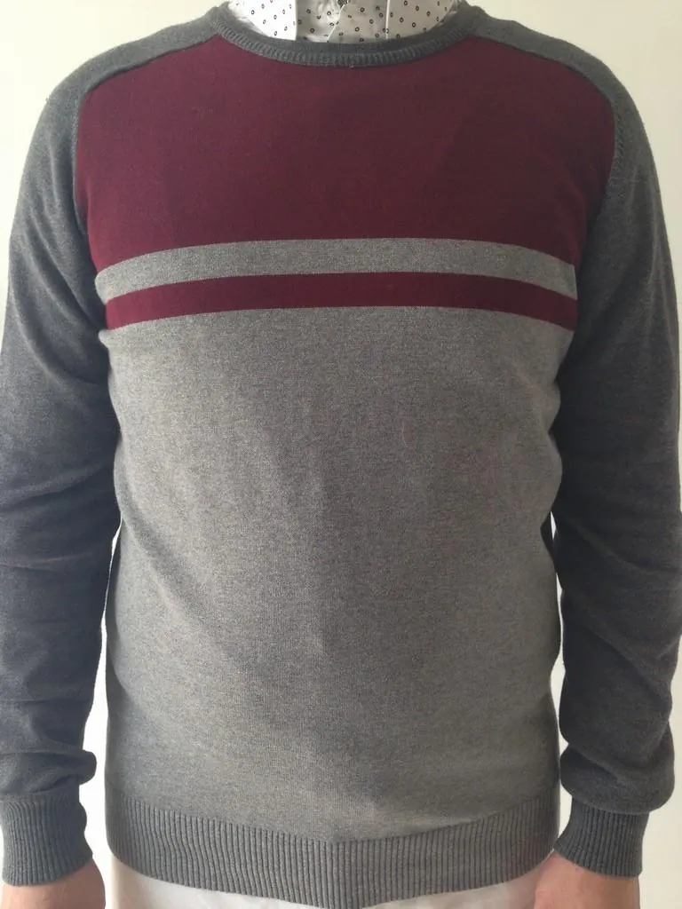 WT3256 men's knitted sweater in 100% cotton