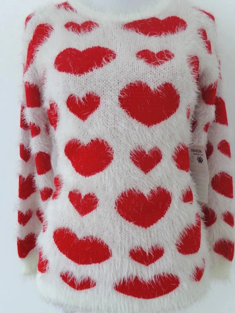 WT3363 women's knitted sweater in 100% acrylic