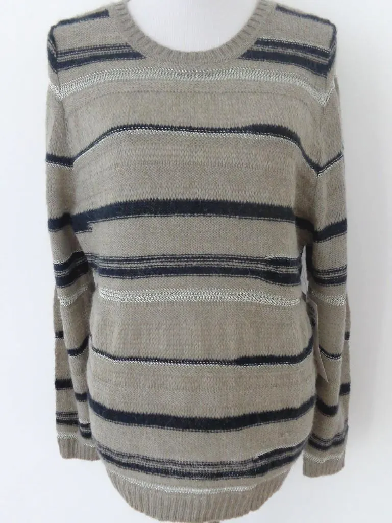 ZD0180 women's knitted sweater in 80% acrylic, 20% metallic yarn