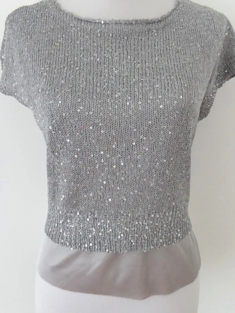 ZD0726 women's knitted sweater in 80% rayon, 20% sequins
