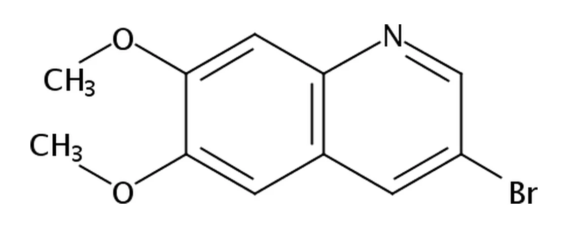 Chemical structure of 3-bromo-6,7-dimethoxyquinoline (CAS 850352-73-7)