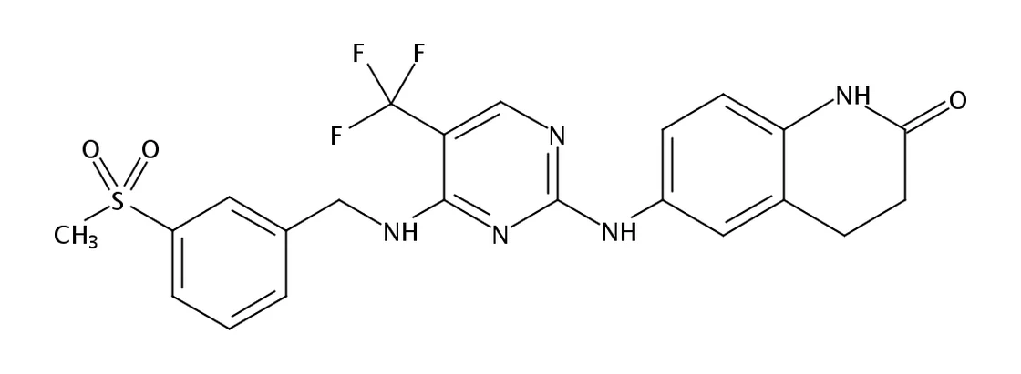 Chemical structure of PF-573228 (CAS 869288-64-2)
