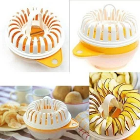 DIY microwave oven baked potato chips maker
