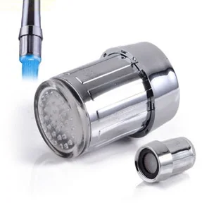 3 Color Changing LED Faucet Chuveiros Self Powered Temperature Sensitive Glow Tap Light WK10030