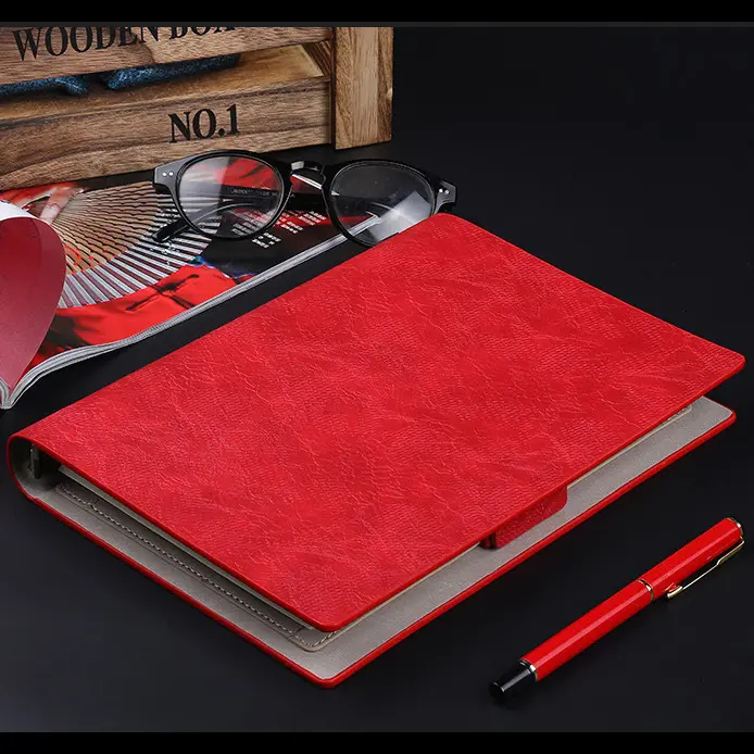 A5 PU organiser with hide magnetic closure WN5213