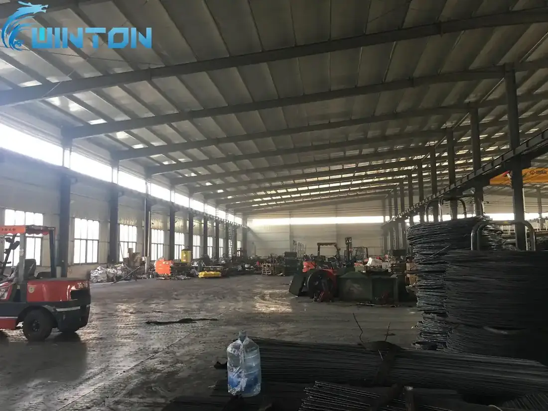 Winton wire and rod stock inside the Lufeng production building