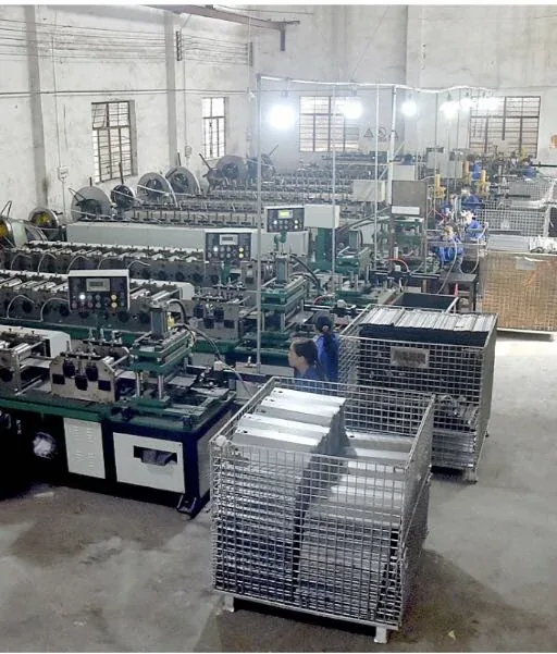Roll forming and profiling line inside the production building