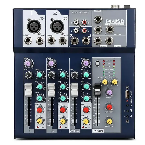 Weymic F4-USB four-channel ultra compact mixer with USB