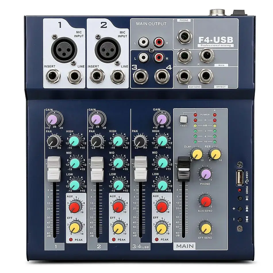 Weymic F4-USB four-channel ultra compact mixer with USB