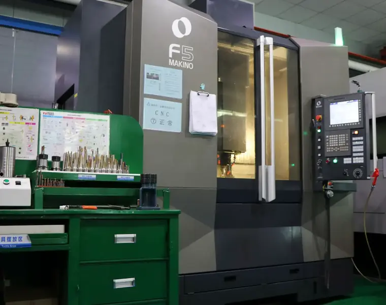 Makino machining centre running in the precision production area