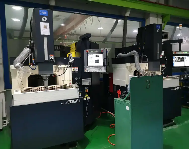 Electrical discharge machining equipment in the precision tool room