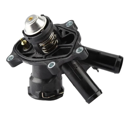 Coolant Thermostat Housing for Mercedes-Benz 2712000115 for Mercedes-Benz, thermostat housing assembly shown on a white background