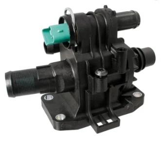 Coolant Thermostat Housing Assembly for BMW 11517805998 for BMW, thermostat housing assembly shown on a white background