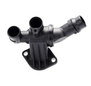 Coolant Thermostat Housing Assembly for VW & Audi 06F121111F for Audi, thermostat housing assembly shown on a white background