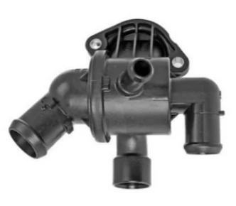 Coolant Thermostat Housing Assembly for VW & Audi 03L121111S for Audi, thermostat housing assembly shown on a white background