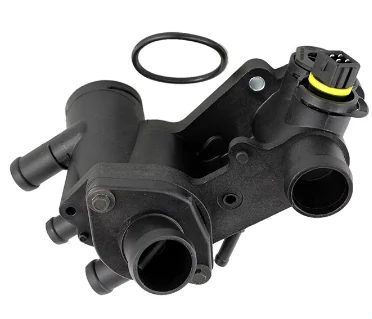 Coolant Thermostat Housing Assembly for VW & Audi 032121111N for Audi, thermostat housing assembly shown on a white background